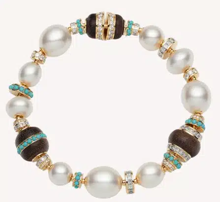 Hot Summer Accessories: Sizzling Global Trends to Spice Up Your Look and Turn the Heat into Cool 35 SA26 PA pearls, turq, diam lugger word bracelt.jpg