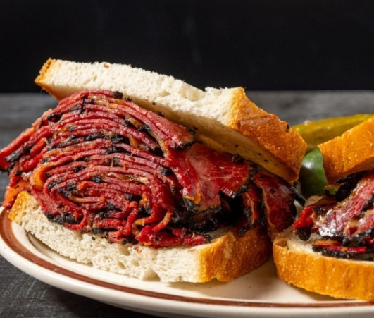 Summer Shopping in NYC: Top Designer Fashions, Stunning Jewelry, Luxury Accessories & Fabulous Eco-Friendly Surprises 96 SHNY-26 Pastrami queen in Moynihan.jpg