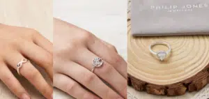 Philip Jones Silver Plated Rings – Adjustable Rings with Zircondia® Crystals