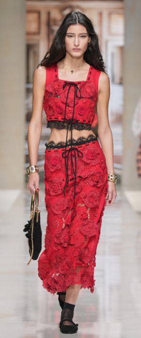 Milan Spring/Summer 2027, New Trends Seen at Fashion Week, Are You Ready? 34 Milan27 DG red floral.jpg
