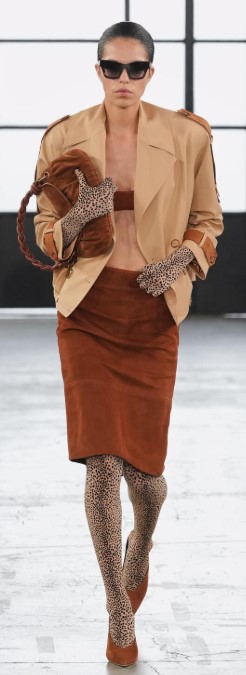 Milan Spring/Summer 2027, New Trends Seen at Fashion Week, Are You Ready? 70 Milan27 EF cognac leopard gloves.jpg