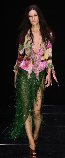 Milan Spring/Summer 2027, New Trends Seen at Fashion Week, Are You Ready? 8 Milan27 RC grn bead skirt.jpg