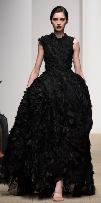 Milan Spring/Summer 2027, New Trends Seen at Fashion Week, Are You Ready? 94 Milan27 SL blk textured gown.jpg